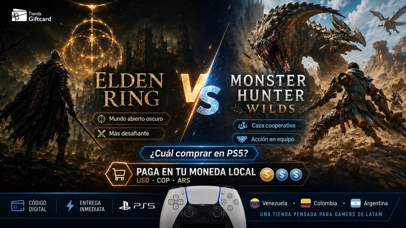 Elden Ring vs Monster Hunter Wilds en PS5: ¿Cuál RPG de Acción Comprar Primero si Eres Gamer en LATAM?
